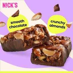 NICKS almond crunch chocolate bar no added sugar 40g