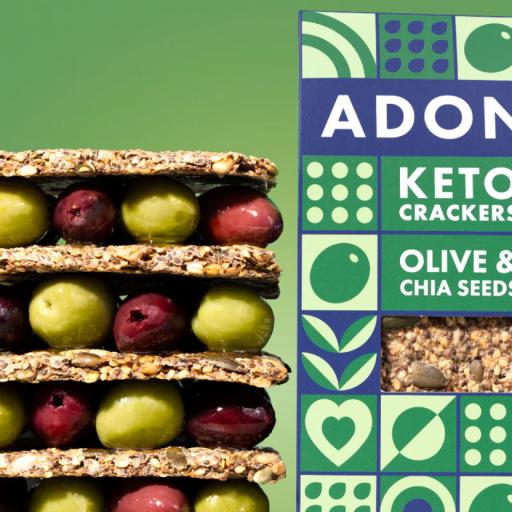 ADONiS Olive & Chia Seeds Keto Crackers