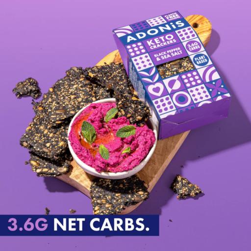 ADONiS Black Pepper & Sea Salt Keto Crackers