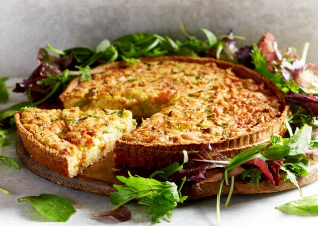 a whole freshly prepared keto quiche