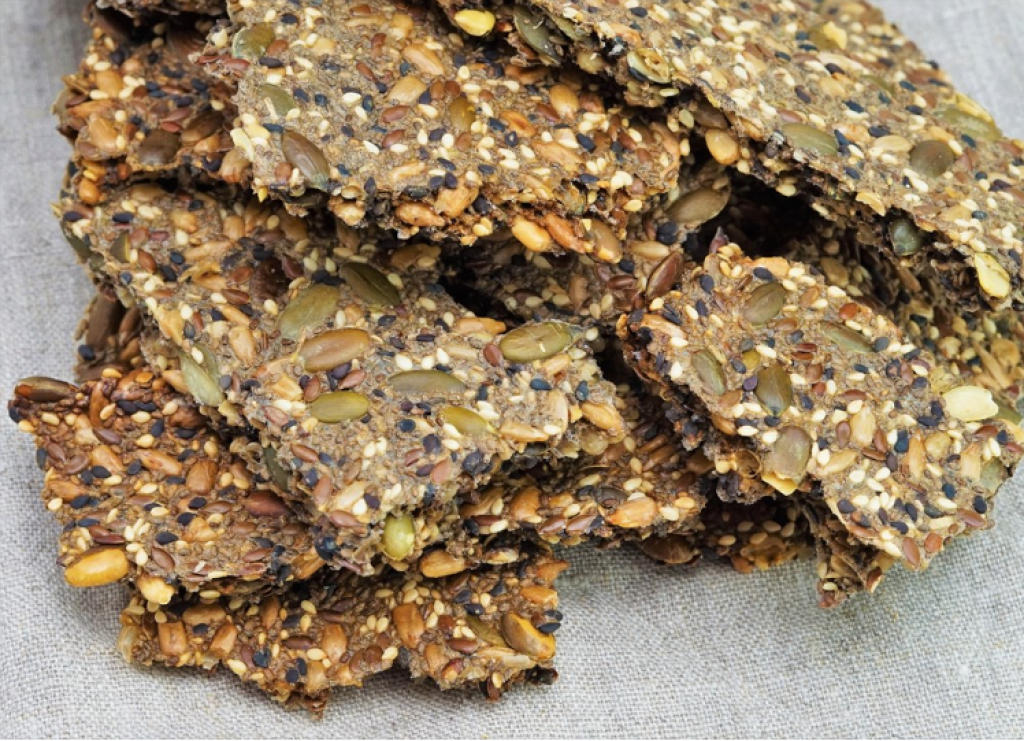 homemade low carb seeded crackers