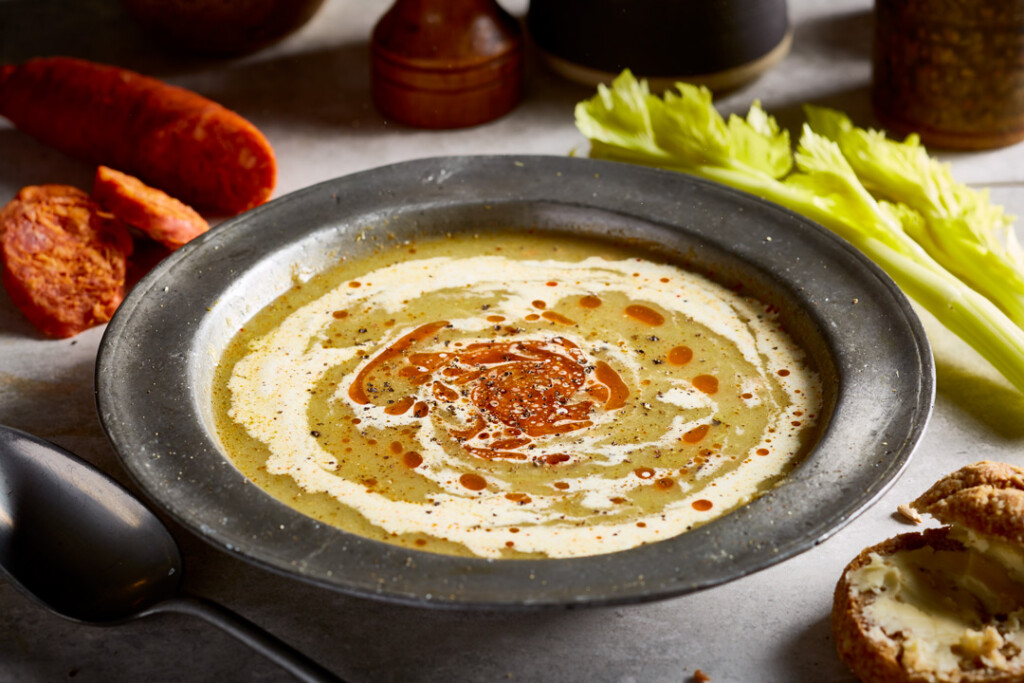 keto soup with chorizo